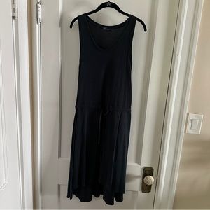 Gap cotton terrycloth midi dress, XS, navy